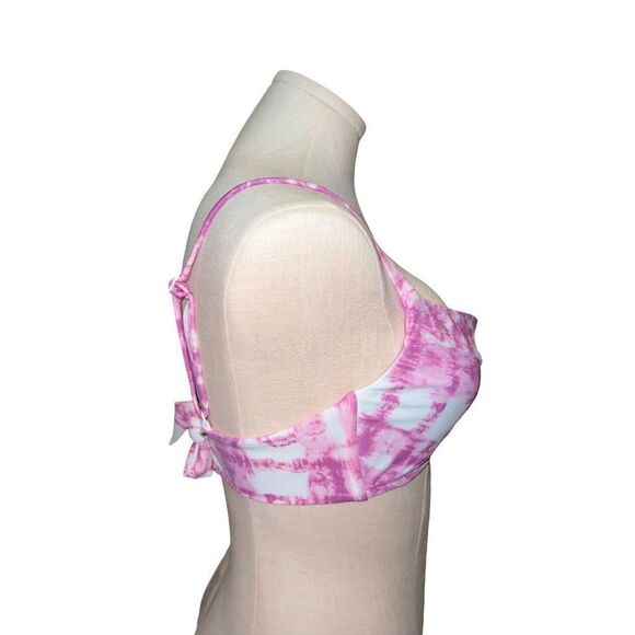 Bar III Purple Fuchsia Summer Stripes V-Wire Bikini Swim Top Small NWT - Picture 5 of 8